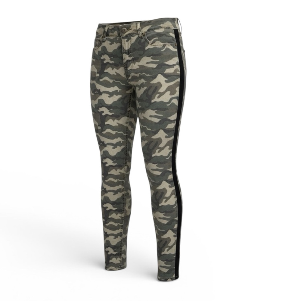 Forever 21 Camouflage Jeans with Black Stripe Side Accents